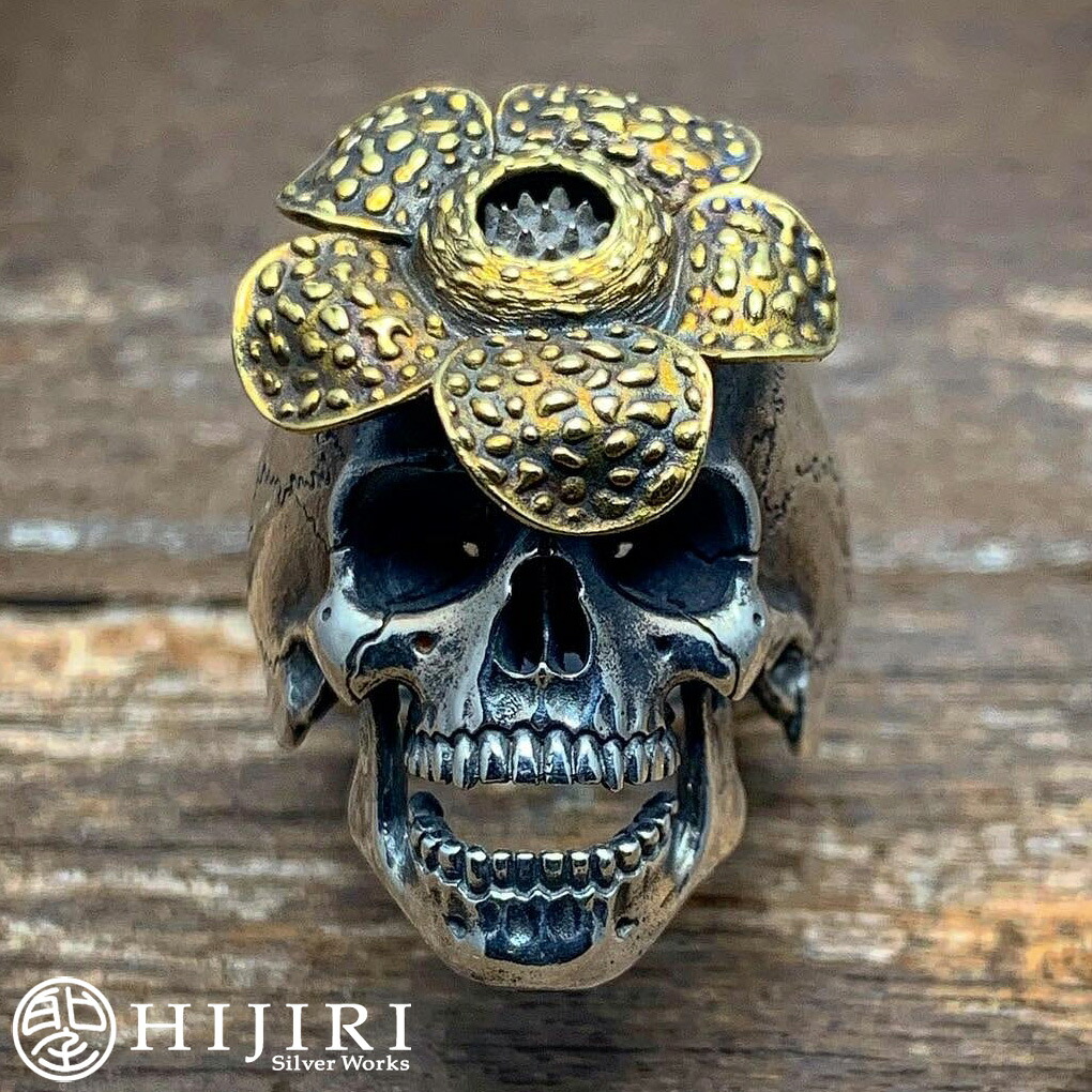 聖 HIJIRI Rafflesia on the skull ring ラフレシアの指輪 リング 9～35号 スカル ドクロ シルバー アクセサリー ブランド メンズ 男性 彼氏 夫 旦那 記念日 誕生日 プレゼント 人気 おしゃれ 38,610円