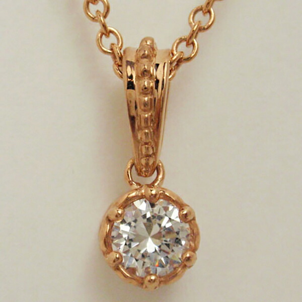 K-SMITH ジルコニア ピンクゴールドコーティング ネックレス シルバーアクセサリー シルバー925 シルバーネックレス レディースネックレス 豪華 華やか キラキラ 一粒 レディース 女性 彼女 記念日 誕生日 プレゼント ギフト ブランド おしゃれ