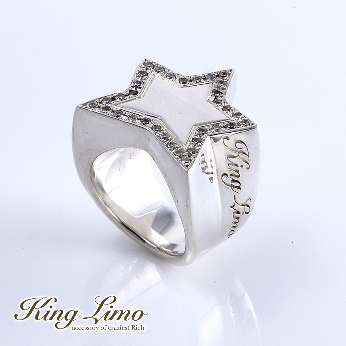 King Limo KING STAR パヴェ キングスター リング 星 キングリモ シルバー925 シルバーアクセサリー 銀 シルバーリング 指輪｜新宿 銀の蔵 シルバーアクセサリー