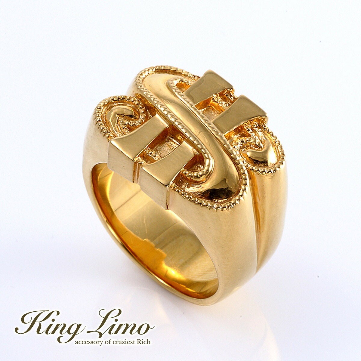 King Limo KL DOLLER KLドラー リング K18ゴールドコーティング キングリモ シルバー925 シルバーアクセサリー 銀 シルバーリング 指輪|新宿 銀の蔵 シルバーアクセサリー