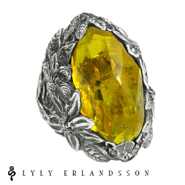 安い Lyly Erlandsson The Winter Yellow イエロー 7号 25号 リリーエルランドソン ウィンター シルバー925 海外 ブランド インポートブランド 花 百合 メンズ リング ジュエリー レディース 男性用 銀指輪 メンズリング 男性用指輪 樹脂 ブランド プレゼント 人気