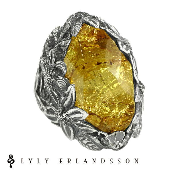 LYLY ERLANDSSON the WINTER Gold Leaf 金箔 7号~25号 リリーエルランドソン ウィンター シルバー925 海外ブランド インポートブランド 花 百合 メンズ リング ジュエリー レディース 男性用 銀指輪 メンズリング 男性用指輪 樹脂 ブランド 記念日 誕生日 プレゼント