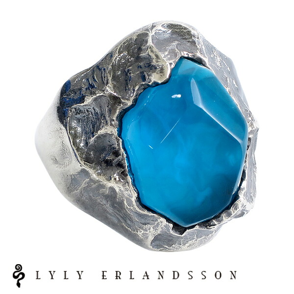 LYLY ERLANDSSON the FARRENHEIT female Blue ブルー リング 7号～25号 リリーエルランドソン 指輪 ファーレンハイト シルバー925 海外ブランド インポートブランド 青 メンズ ジュエリー 銀 メンズリング 男性用 樹脂 ブランド 記念日 誕生日 プレゼント 人気 おしゃれ