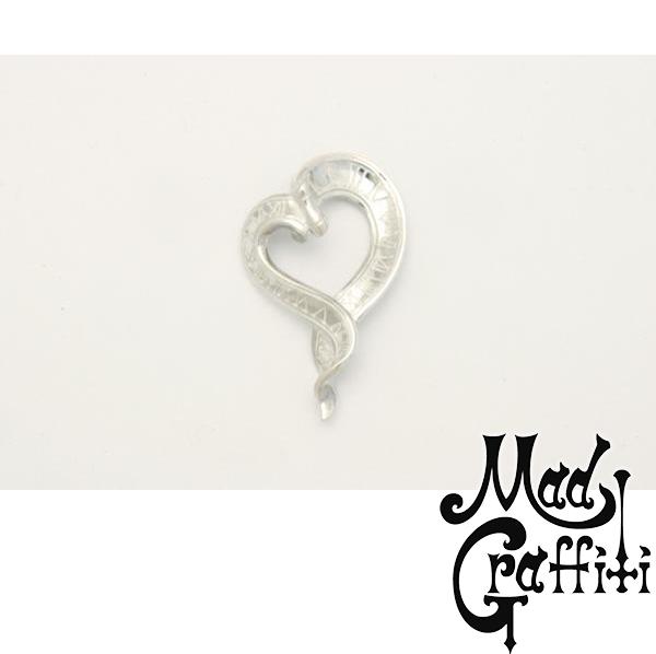 Mad Graffiti マッドグラフィティ アブソリュート ハートSペンダント ホワイト ネックレス シルバーアクセサリー シルバー925 ペンダントヘッド チャーム ハード ゴシック メンズ 男性 彼氏 記念日 誕生日 プレゼント ブランド