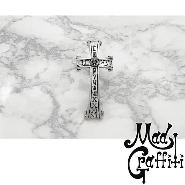 Mad Graffiti マッドグラフィティ アブソリュート クロスMペンダント ブラック ネックレス シルバーアクセサリー シルバー925 ペンダントヘッド チャーム ハード ゴシック メンズ 男性 彼氏 記念日 誕生日 プレゼント ブランド
