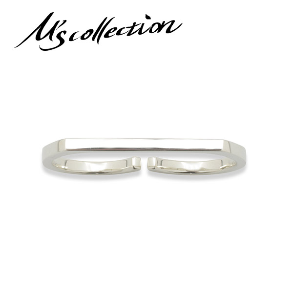M's collection エムズコレクション ファインダブルリング L フリーサイズ ダブルリング リング 指輪 ツーフィンガーリング シルバー925 シルバー シンプル メンズ レディース 2本指 メンズリング レディースリング ブランド 人気 彼氏 彼女|新宿 銀の蔵 シルバーアクセサリー