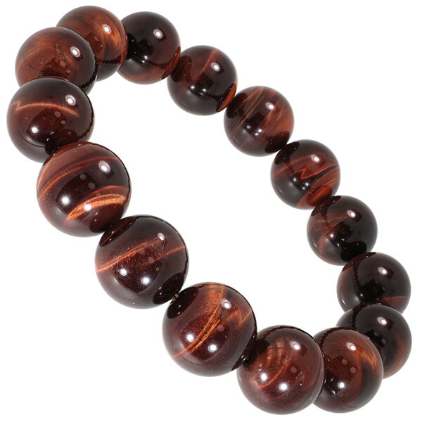 Shinjuku Gin No Kura 14 Mm 18 5 Cm Red Tiger Eye Bracelet Mens 14 Mm 18 5 Cm Red Tiger Eye Bracelet Mens Size L Natural Stone