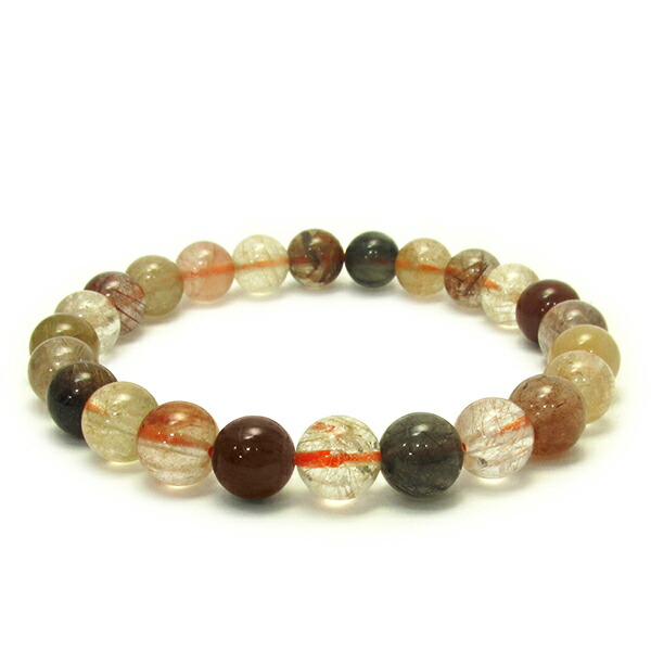 高品質 ミックスルチルクォーツブレスレット 約11mm ① rmix-b289_1.jpg