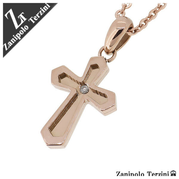 高速配送 楽天市場 ザニポロタルツィーニ スタイリッシュ クロス ダイヤモンド ローズゴールド サージカルステンレス ネックレス ステンレス アクセサリー レディース 医療用 金属アレルギー Zanipolo Terzini ブランド プレゼント 人気 おしゃれ 新宿 銀の蔵 全