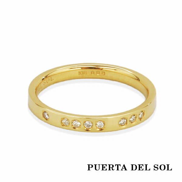 PUERTA DEL SOL I LOVE YOU RING ダイヤモンド ナンバースラング メッセージ リング(5号～21号) イエローゴールド K18 18K 18金 ユニセックス ゴールドアクセサリー 指輪 メンズリング レディースリング 人気 ブランド アクセサリー ギフト 記念日 誕生日 プレゼント｜新宿 銀の蔵 シルバーアクセサリー