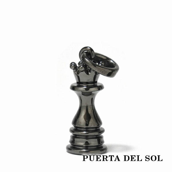 PUERTA DEL SOL 20th 記念 ブラッククイーン ペンダント(チェーンなし) ブラック シルバー950 チタンコーティング ユニセックス シルバーアクセサリー 銀 SV950 ブリタニアシルバー シルバーペンダント ペンダントヘッド ネックレストップ ペンダントトップのみ 人気