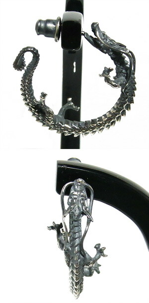 仁 Zin シルバーピアス 龍 龍 リングピアス Ryu メンズ プレゼント ピアス シルバー フープピアス リングピアス 和風 シルバー925 男性 銀 和柄 竜 ドラゴン メンズピアス 男性用ピアス プレゼント 人気 おしゃれ かっこいい 新宿 銀の蔵メンズ ピアス シルバー 龍