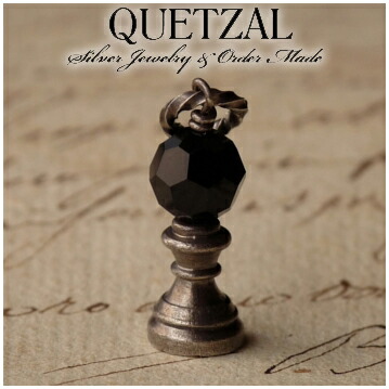 Quetzal スモールポーンペンダント チェーンなし シルバーネックレス ペンダントトップ ブランド シルバーペンダント ネックレス シルバー925 メンズ ケツァール ケツアール アンティーク ヴィンテージ クラシック ゴシック チェス 美術 プレゼント