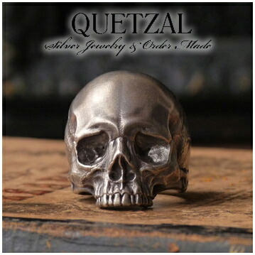 Quetzal タナトスリング3 シルバーリング 14号～30号 ブランド リング シルバー925 メンズ ケツァール ケツアール アンティーク ヴィンテージ ゴシック ロココ スカル 骸骨 指輪 建築 美術 記念日 誕生日 プレゼント 人気 おしゃれ 彼氏