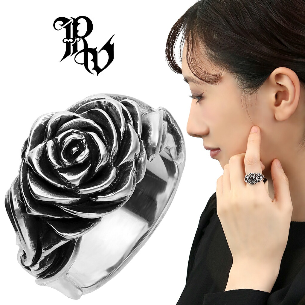 Revellia Dearest Rose II リング 指輪 5～16号 シルバー 薔薇 バラ ローズ 花 きれい アンティーク ゴシック かっこいい ロック ハード シルバーリング メンズ レディース 男性 女性 彼氏 彼女 ユニセックス 誕生日 記念日 プレゼント 人気 おしゃれ