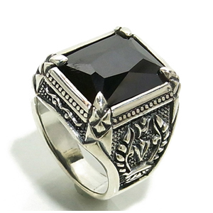 楽天市場】Zanipolo Terzini ブラック レザーライン ステンレスリング