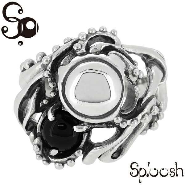 Sploosh R-21 リング10～20号 オニキス リング メンズ アクセサリー 男性用 指輪 メンズリング 男性用指輪 スプルーシュ ブランド 記念日 誕生日 プレゼント 人気 彼氏 おしゃれ｜新宿 銀の蔵 シルバーアクセサリー