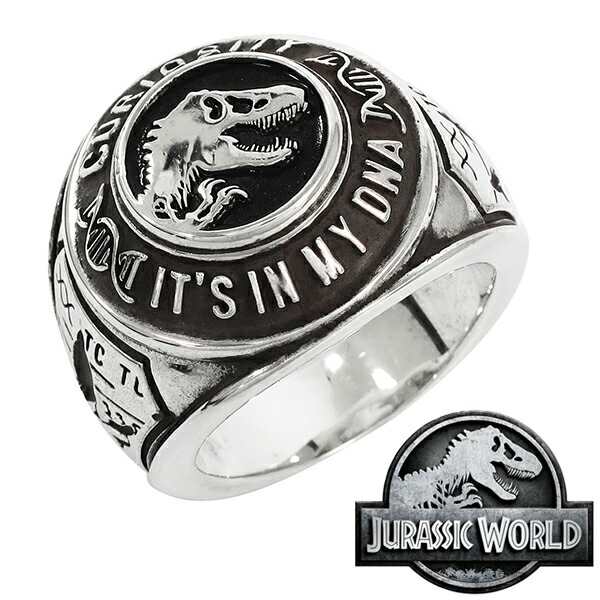 予約 指輪 リング リング シルバー ロゴ ジュラシック ワールド ハード おしゃれ 人気 プレゼント 彼氏 男性 アクセサリー シルバー925 オフィシャル 公式 ワールド ジュラシック 恐竜 シルバーリング 指輪 メンズ カレッジリング 15 19号 Dgb Gov Bf