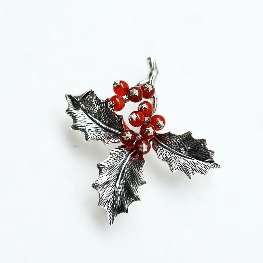 楽天市場】【碌山】 シルバー ヒイラギのラッキーペンダントトップ兼