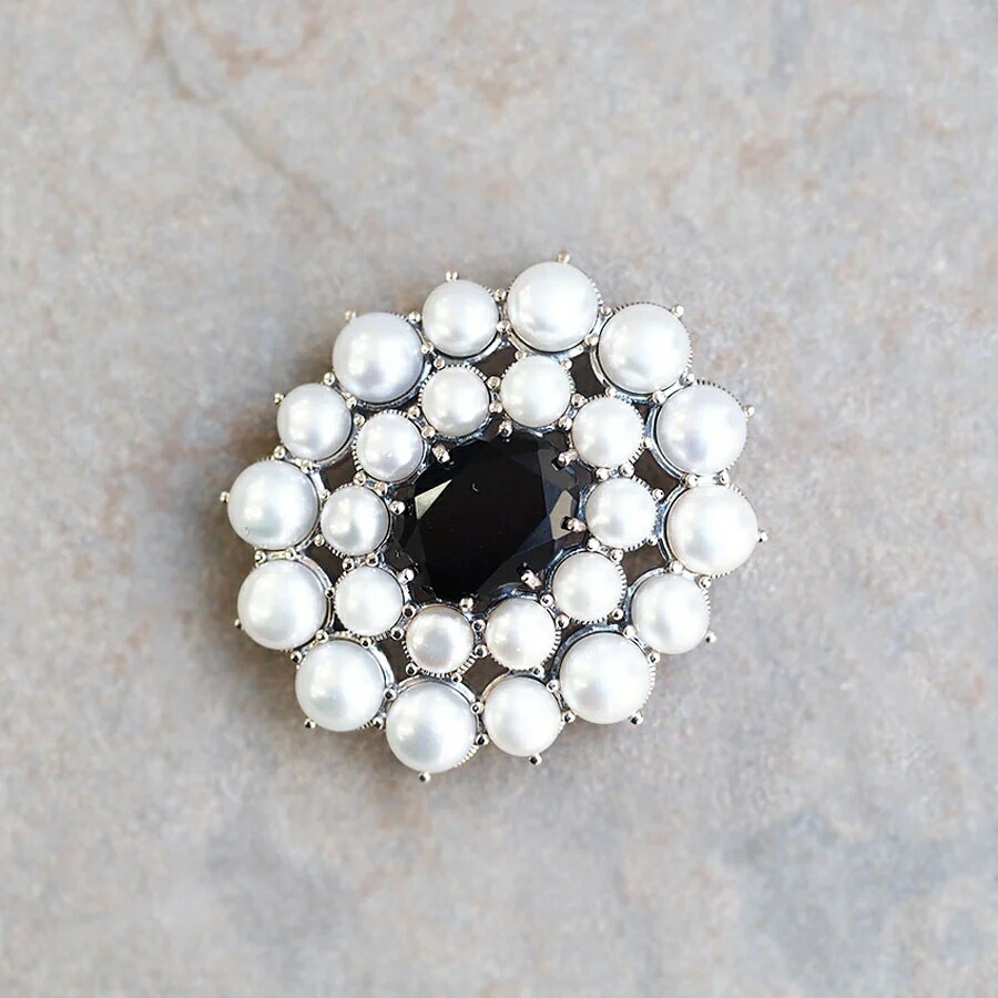 楽天市場】ROKUZAN オニキス マーカサイト ブローチ ペンダントトップ