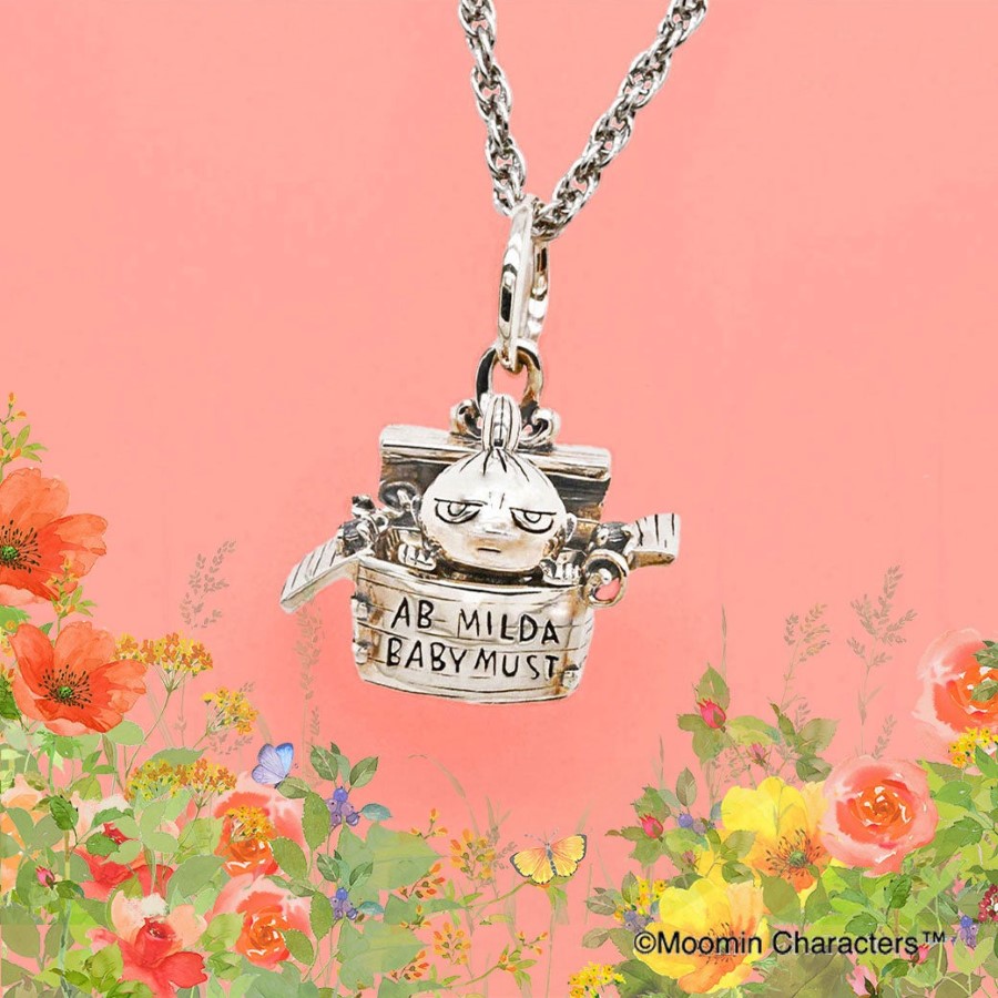 MOOMIN ムーミン リトルミイ ペンダント ペンダントトップ (チェーンなし) ネックレス トップ ヘッド シルバー ホワイトトパーズ シルバー925 ちびのミイ ムーミングッズ ムーミンジュエリー レディース 女性 彼女 娘 妻 記念日 誕生日 プレゼント 人気 おしゃれ