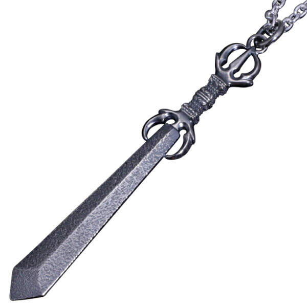 龍頭 三鈷剣 ネックレス チェーン付き ペンダント メンズ シルバー シルバーネックレス メンズネックレス 剣 刀 武器 シルバー950 男性 彼氏 伝統技法 ギフト 人気 おしゃれ ブランド
