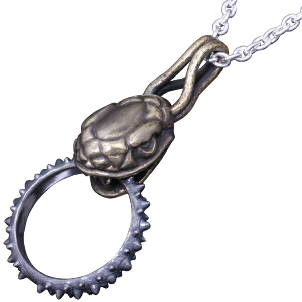 龍頭 蛇頭×霰フープ ネックレス チェーン付き ペンダント メンズ シルバー シルバーネックレス メンズネックレス 生き物 ヘビ スネーク シルバー950 男性 彼氏 伝統技法 ギフト 人気 おしゃれ ブランド 27,885円