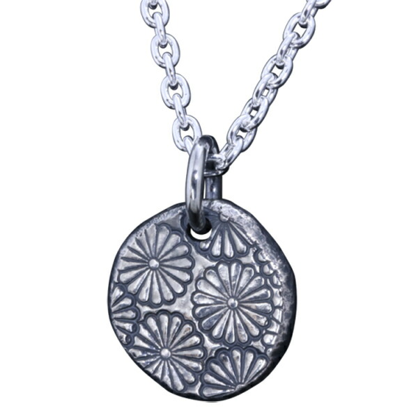 龍頭 乱菊 メタル ネックレス チェーン付き ペンダント メンズ シルバー シルバーネックレス メンズネックレス 花 シルバー950 男性 彼氏 伝統技法 ギフト 人気 おしゃれ ブランド