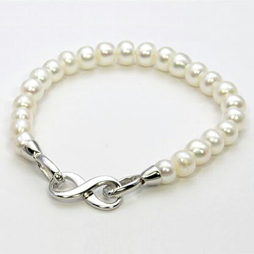 MUSES ミューズ オーバル 淡水パール ブレスレット シルバーブレスレット シルバー925 シルバー シルバーアクセ レディースブレスレット レディース 女性 女性用 彼女 淡水パール 白 ホワイト かわいい ギフト 記念日 誕生日 プレゼント 人気 ブランド おしゃれ