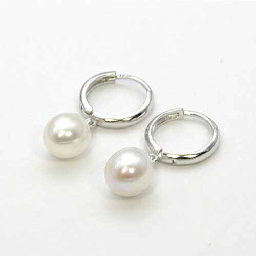 MUSES ミューズ オーバル 淡水パール ピアス 2P 両耳用 レディース シルバーピアス シルバー925 シルバー シルバーアクセ レディースピアス 揺れる ぶら下がり 女性 女性用 彼女 淡水パール 白 ホワイト 一粒 丸 ギフト 記念日 誕生日 プレゼント 人気 ブランド