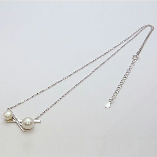 MUSES ミューズ ボタン パール ネックレス レディース シルバーネックレス シルバー925 シルバー シルバーアクセ レディースネックレス 女性 女性用 彼女 淡水パール 白 ホワイト ギフト 記念日 誕生日 プレゼント 人気 ブランド