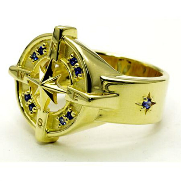 SAINTS セインツ コンパス&スターゴールドリング 金メッキ シルバー925 シルバーアクセサリー 銀 SV925 スターリングシルバー シルバーリング 銀指輪 指輪 メンズリング レディースリング 人気 ブランド アクセサリー ギフト 記念日 誕生日 プレゼント おしゃれ 彼氏|新宿 銀の蔵 シルバーアクセサリー