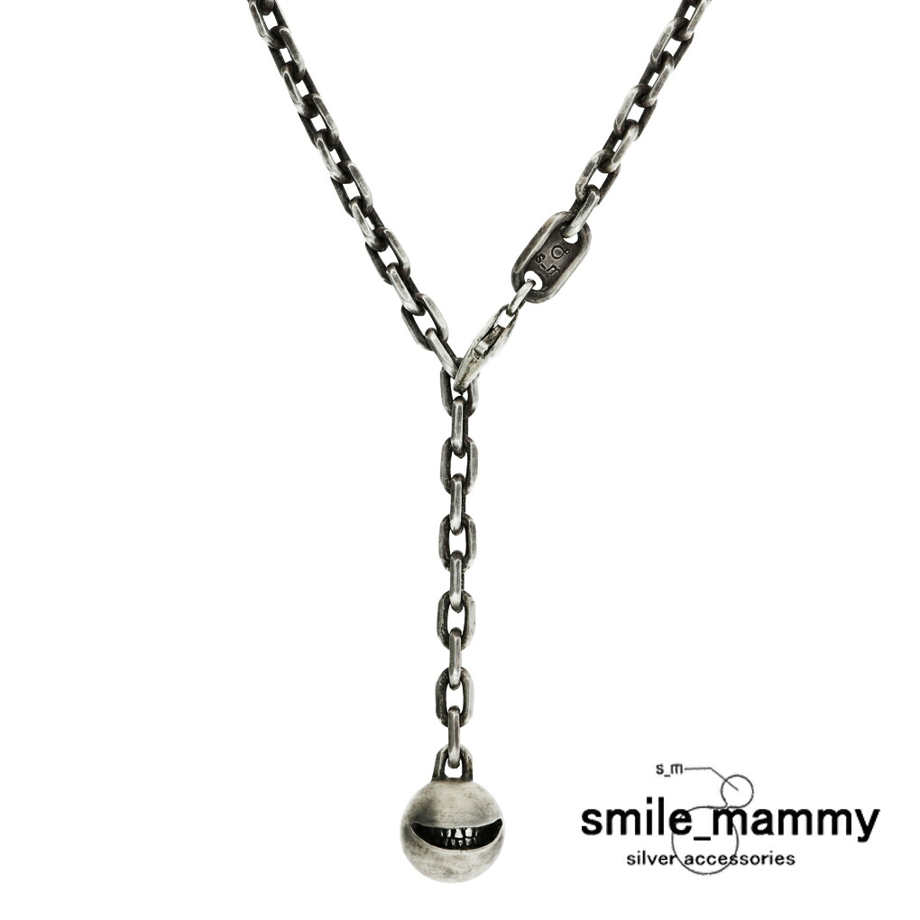 smile_mammy スマイルボール ブレスレット ネックレス 2Way シルバー 925 Y字ネックレス 3連ブレスレット 鎖 チェーン ニヤニヤ スマイル 笑顔 歯 口 不気味 ホラー ダーク グロテスク メンズブレスレット ブレス メンズ 男性 彼氏 夫 旦那 記念日 誕生日 プレゼント|新宿 銀の蔵 シルバーアクセサリー