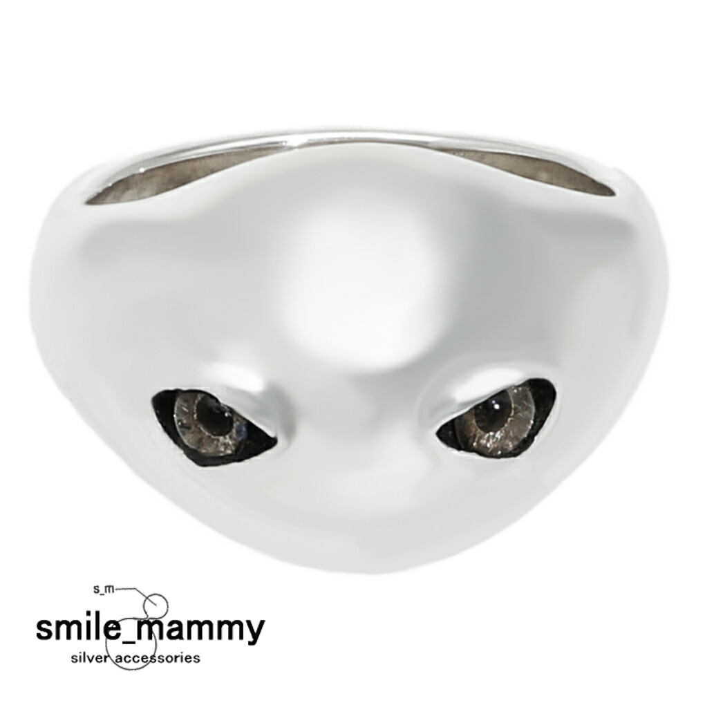 smile_mammy stare リング 指輪 5~18号 シルバー 925 ドームリング シグネットリング 目 目玉 追視 義眼 不気味 ホラー ダーク グロテスク シルバーリング メンズ レディース 男性 女性 彼氏 彼女 ユニセックス 記念日 誕生日 プレゼント 人気 おしゃれ|新宿 銀の蔵 シルバーアクセサリー