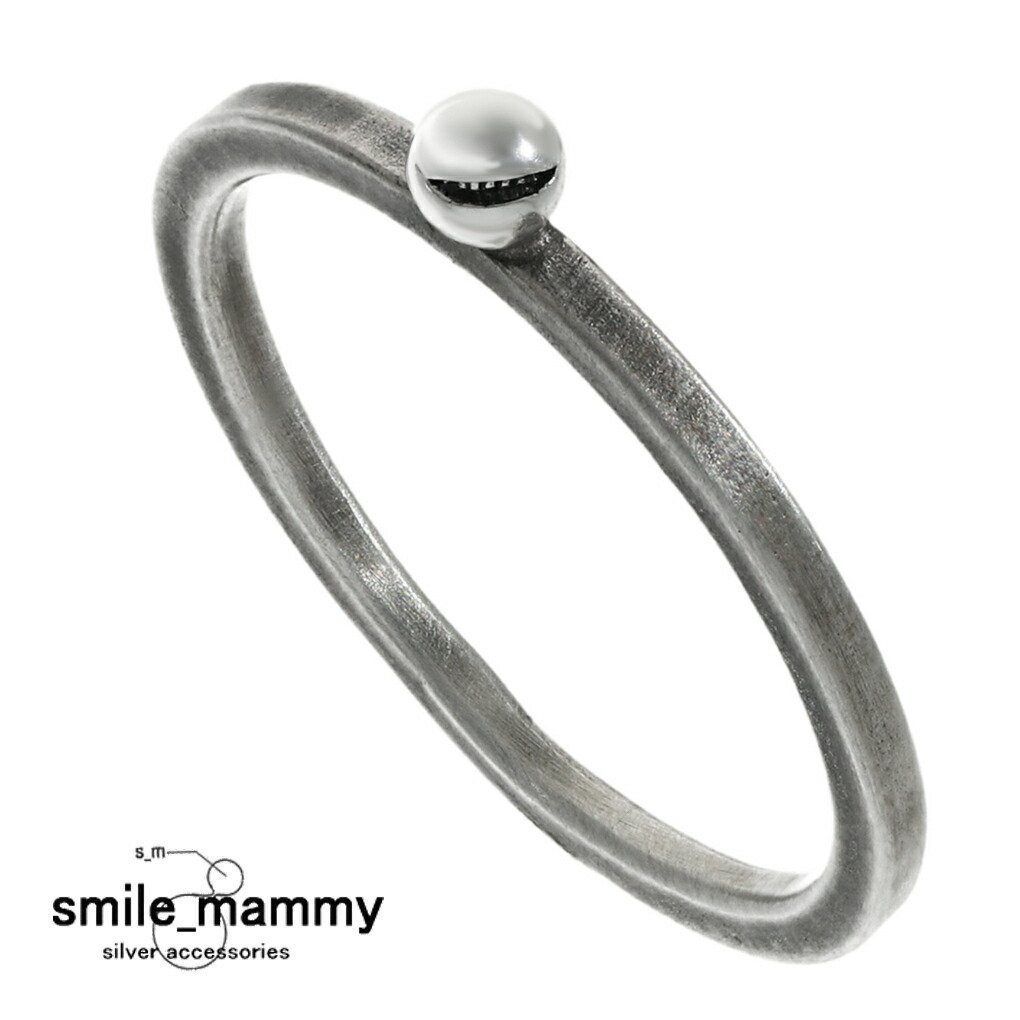 smile_mammy スマイルボール nano リング 指輪 1～9号 シルバー 925 丸 玉 ボール ニヤニヤ スマイル 笑顔 歯 口 不気味 ホラー ダーク グロテスク さりげない シルバーリング メンズ レディース 男性 女性 彼氏 彼女 ユニセックス 記念日 誕生日 プレゼント 人気