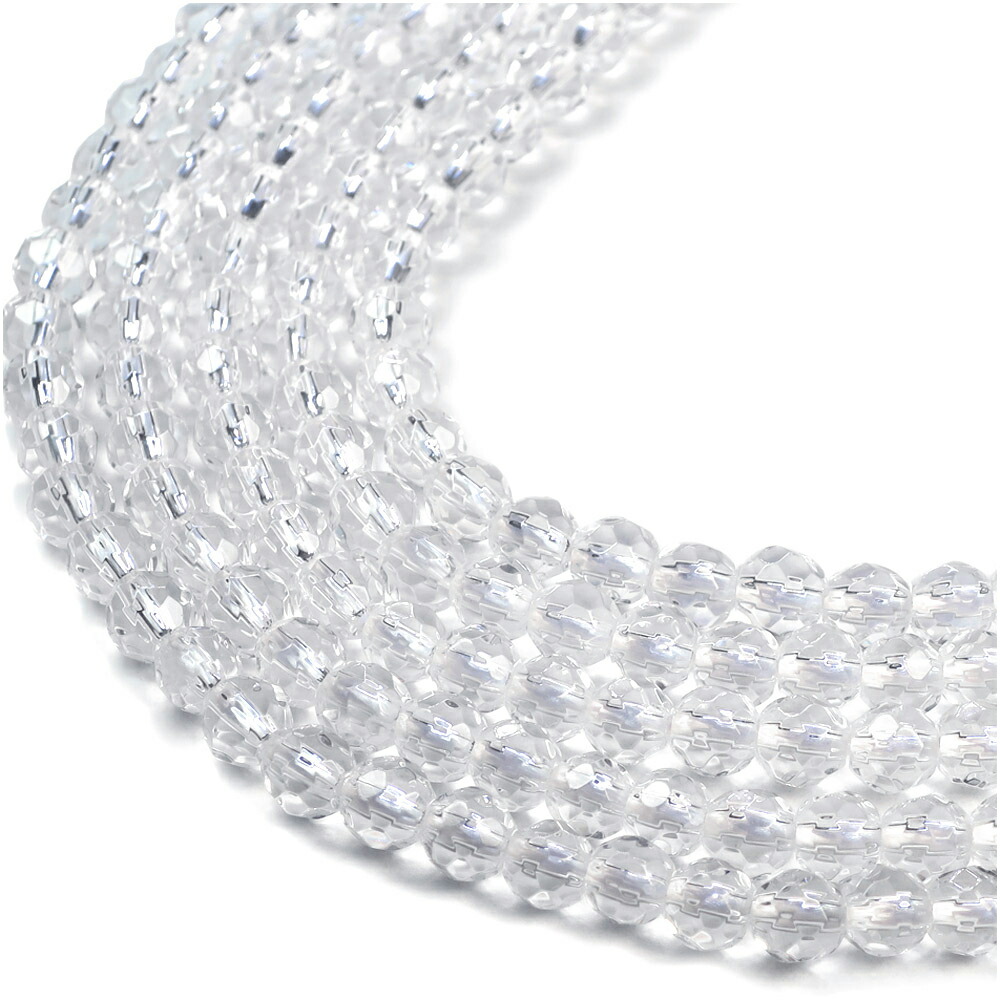 古代ビーズ・水晶・4個セット 水晶 11mm 天然石 ビーズ 四葉 クローバー 4玉 セット 粒売り