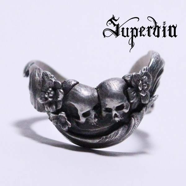 Superbia “失楽園”リング(ナロー) 11号～27号 Rococo シルバーリング シルバー925 メンズ スペルヴィア スペルビア ブランド ロココ美術 バロック グロテスク アンティーク ジュエリー ダーク 退廃 耽美 彫刻 造形 アート 緻密 記念日 誕生日 プレゼント 人気