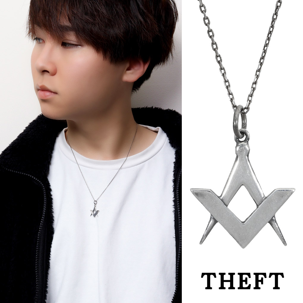 楽天市場】THEFT セフト コイン ボタン ネックレス ペンダント
