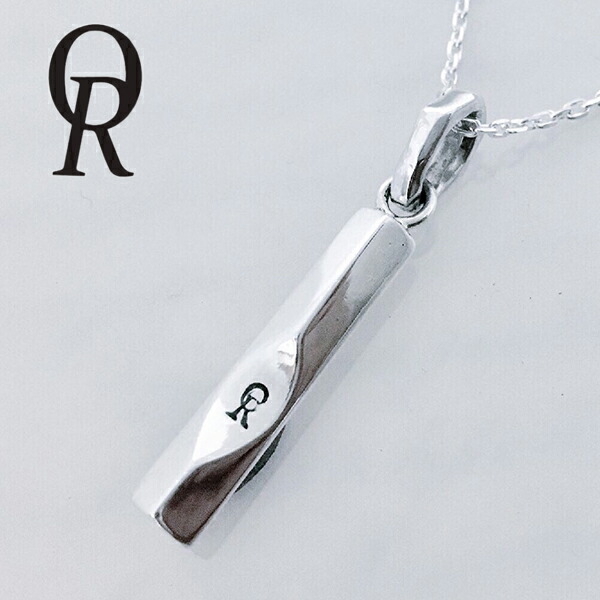 Quiet Room ロゴ チェーン付き スティック シルバー シンプル ネックレス チェーン付き メンズ ジュエリー レディース シンプル シルバー ネックレス ペンダント シルバーペンダント メンズネックレス レディースネックレス ブランド シルバー950 バー きれいめ プレゼント