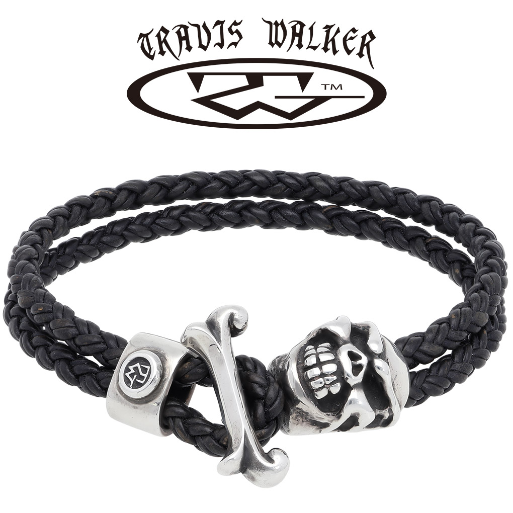 TRAVIS WALKER トラヴィスワーカー スピード シンチ レザー ブレスレット シルバー ブランド 公式 正規品 シルバー925 アクセサリー 腕輪 スカル ドクロ Tバー マンテル 革 メンズブレスレット ブレス メンズ 男性 彼氏 夫 旦那 記念日 誕生日 プレゼント 人気 おしゃれ 59,895円