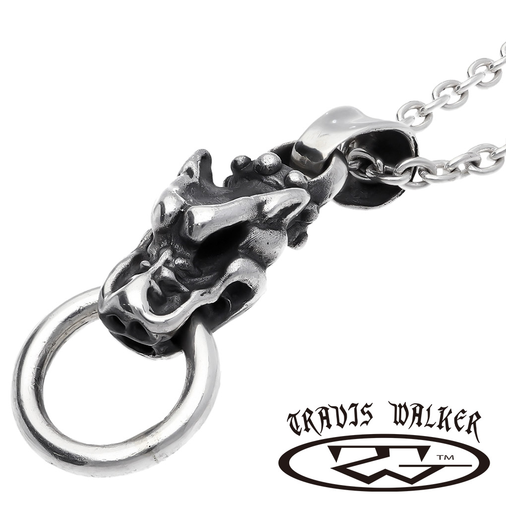 TRAVIS WALKER トラヴィスワーカー ガーゴイル チャーム シルバー ネックレス ペンダント ペンダントトップ ペンダントチャーム ブランド 公式 正規品 シルバー925 アクセサリー ドアノッカー メンズ 男性 彼氏 夫 旦那 記念日 誕生日 プレゼント 人気 おしゃれ