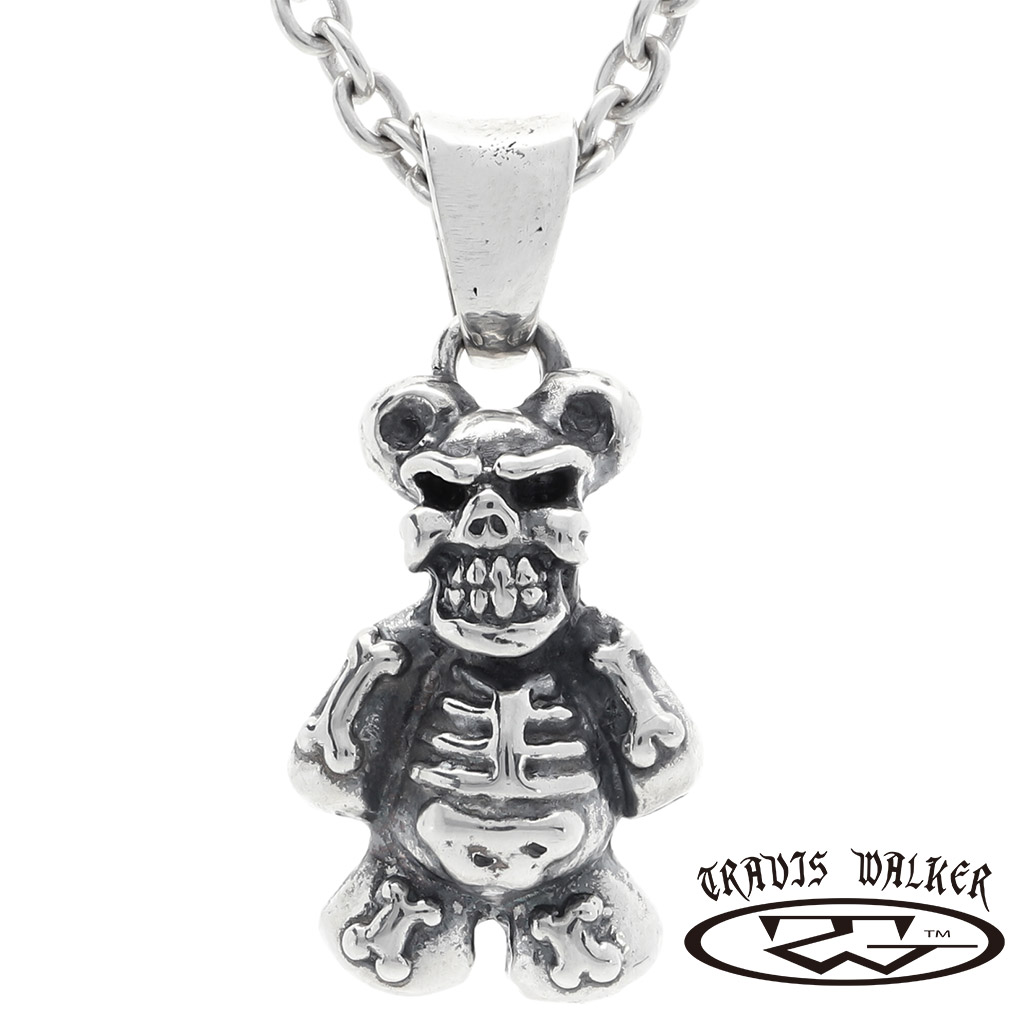 TRAVIS WALKER トラヴィスワーカー テディ ボーンズ チャーム シルバー ネックレス ペンダント ペンダントトップ ペンダントチャーム ブランド 公式 正規品 シルバー925 アクセサリー スカル ドクロ テディベア メンズ 男性 彼氏 夫 旦那 記念日 誕生日 プレゼント 人気|新宿 銀の蔵 シルバーアクセサリー