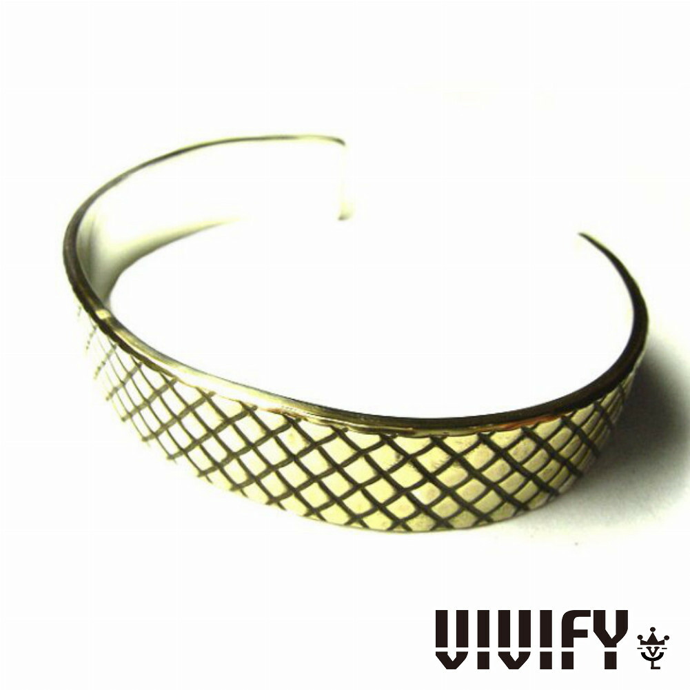 VIVIFY ビビファイ アクセサリー ブレスレット バングル ブラス & シルバー ツートーン Fence Bangle