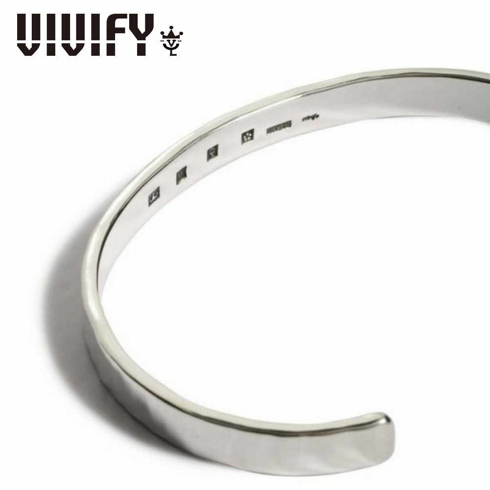 VIVIFY ビビファイ アクセサリー ブレスレット バングル シルバー Back Hallmarks Bangle Mirror finish Middle｜新宿 銀の蔵 シルバーアクセサリー