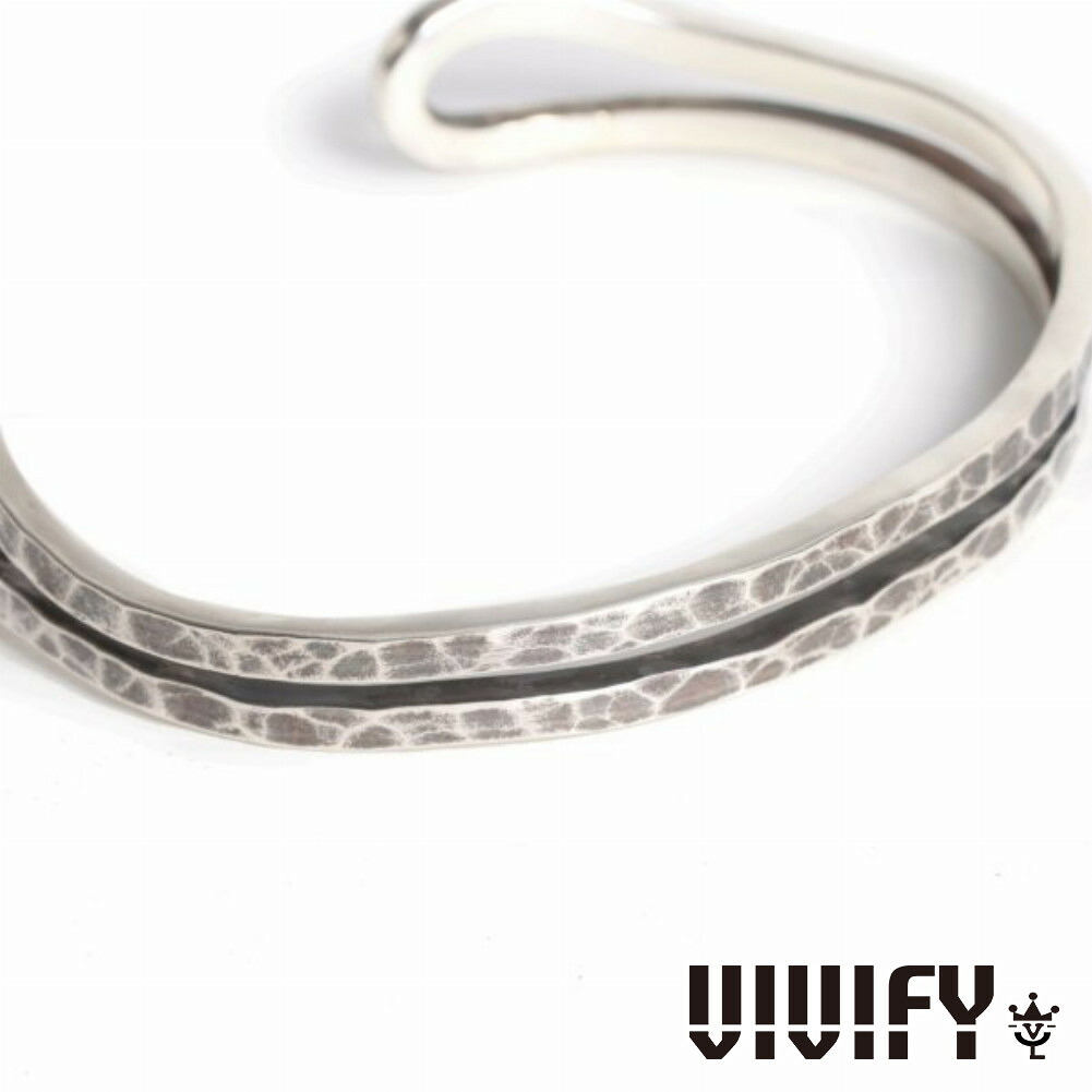 VIVIFY ビビファイ アクセサリー ブレスレット バングル シルバー Loopin’ Bangle 槌目|新宿 銀の蔵 シルバーアクセサリー