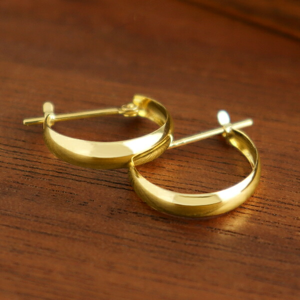K18 ゴールド フープ ピアス 2P 両耳用 3mm×14mm 18金 18k フープピアス ゴールドピアス シンプル 細め 華奢 上品 ベーシック デイリー 普段使い アクセサリー レディース 女性 ギフト 記念日 誕生日 プレゼント おしゃれ リング 彼女