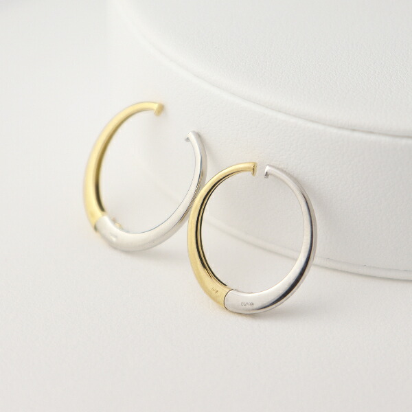 Pt900 K18 2way フープ ノンホールピアス 2p 両耳用 プラチナ ゴールド イヤリング ノンホール ピアス フープピアス 18金 18k クリップ 中折れ式 大ぶり シンプル 上品 アクセサリー レディース 女性 記念日 ギフト プレゼント おしゃれ Fmcholollan Org Mx