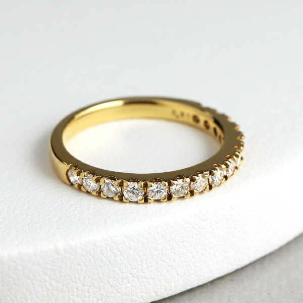 K18 0.5ct ダイヤモンド エタニティリング 指輪 エタニティ リング ゴールド 18金 18k 天然 ダイヤ 華やか 大粒 上品 重ね付け 普段使い 結婚記念日 アクセサリー レディース 女性 ギフト 記念日 誕生日 プレゼント おしゃれ 彼女
