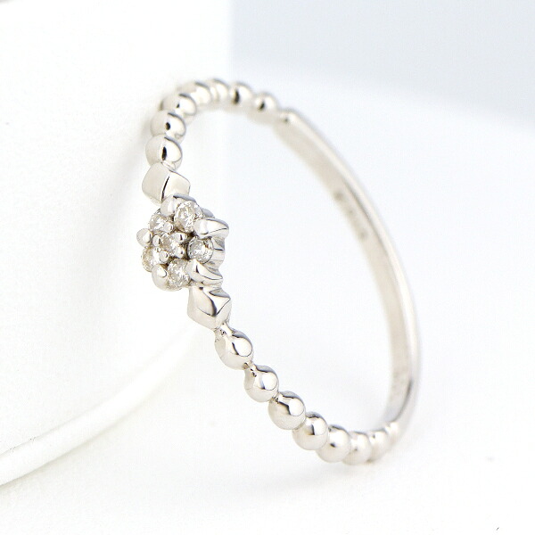 K18 ダイヤモンド フラワー リング 指輪 花 細身 ホワイトゴールド 18金 18k ゴールド シンプル 華奢 繊細 上品 かわいい 天然 ダイヤ キラキラ 普段使い デイリー 重ね付け アクセサリー レディース 女性 ギフト 記念日 誕生日 プレゼント おしゃれ 彼女|新宿 銀の蔵 シルバーアクセサリー