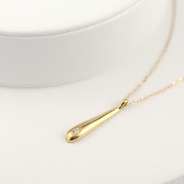 K18 ダイヤモンド ドロップ スティック ネックレス 18金 18k ゴールド シンプル 華やか 天然 ダイヤ 普段使い デイリー アクセサリー ペンダント レディース 女性 ギフト 記念日 誕生日 プレゼント おしゃれ 彼女｜新宿 銀の蔵 シルバーアクセサリー